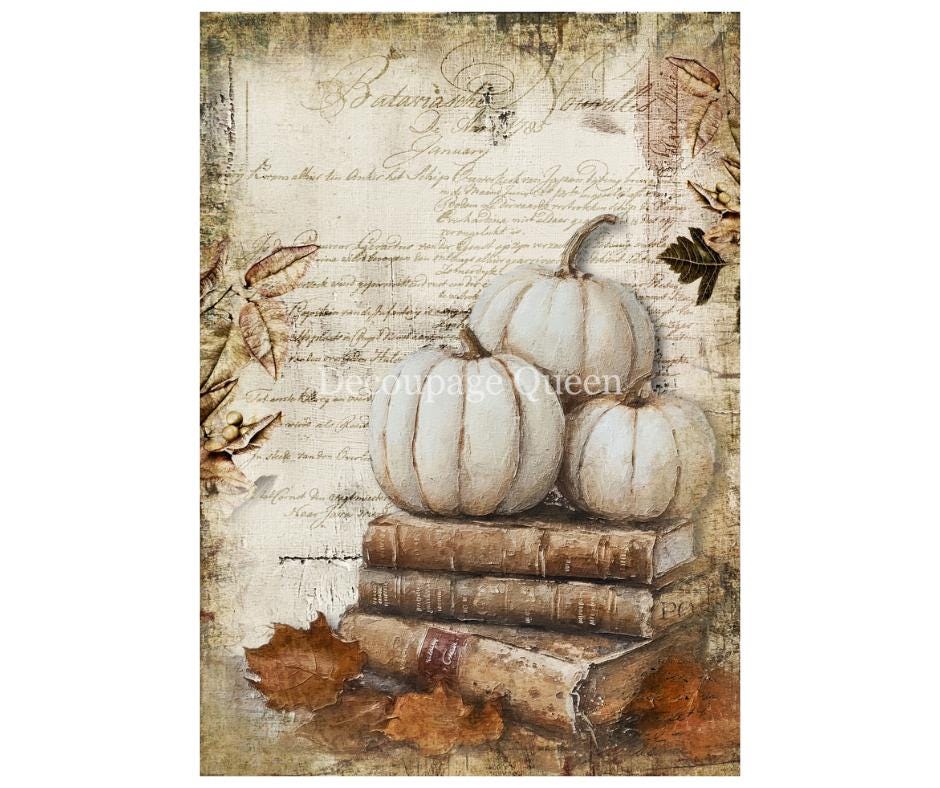 Cottage Pumpkin II | Rice Paper Decoupage | Decoupage Queen | A4