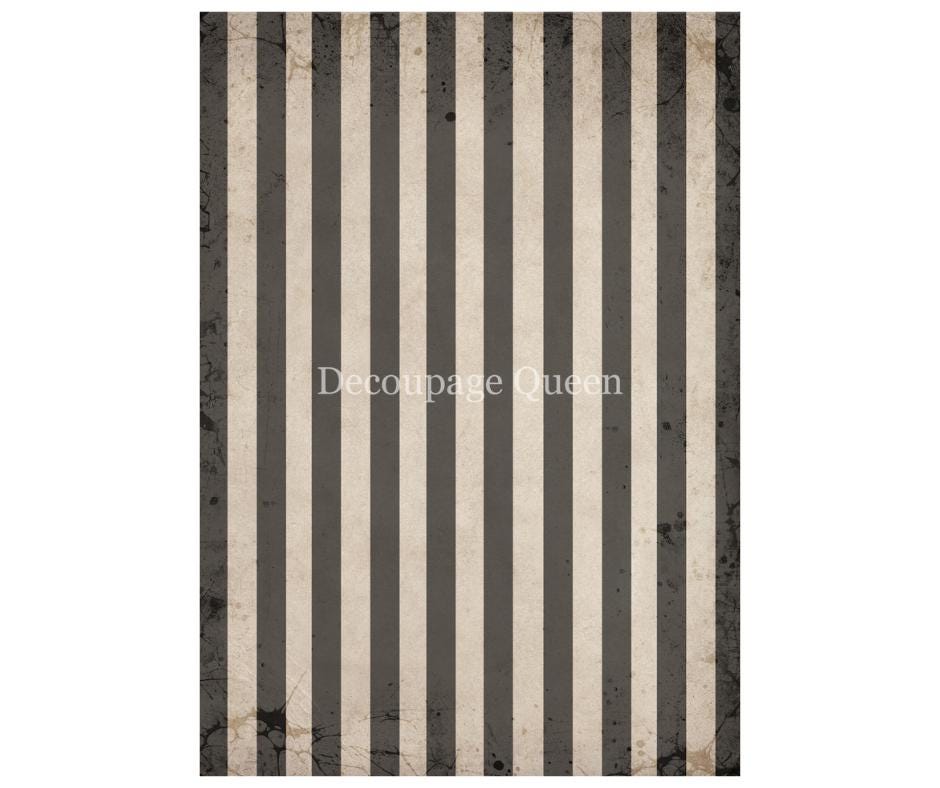 Gray and Tan Stripes | Rice Paper Decoupage | Decoupage Queen | A4 & A3