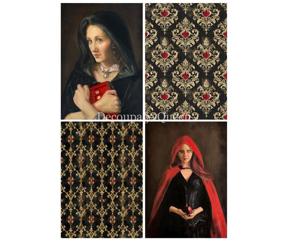 Dark Secrets | Rice Paper Decoupage | Decoupage Queen | A4 & A3