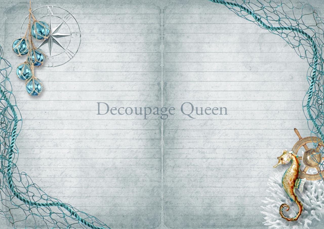 Seaside Journal Pack | Decoupage Queen | Journaling or Scrapbooking | Double Sided Pages |