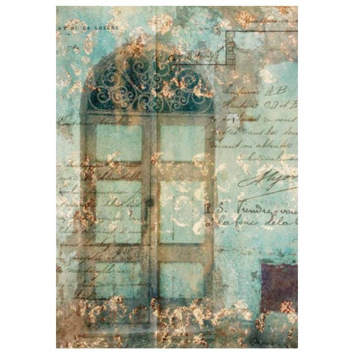 Antique Door with Scrollwork | Rice Paper Decoupage | Decoupage Queen | 2 Sizes | RETIRED and LIMITED SUPPLY