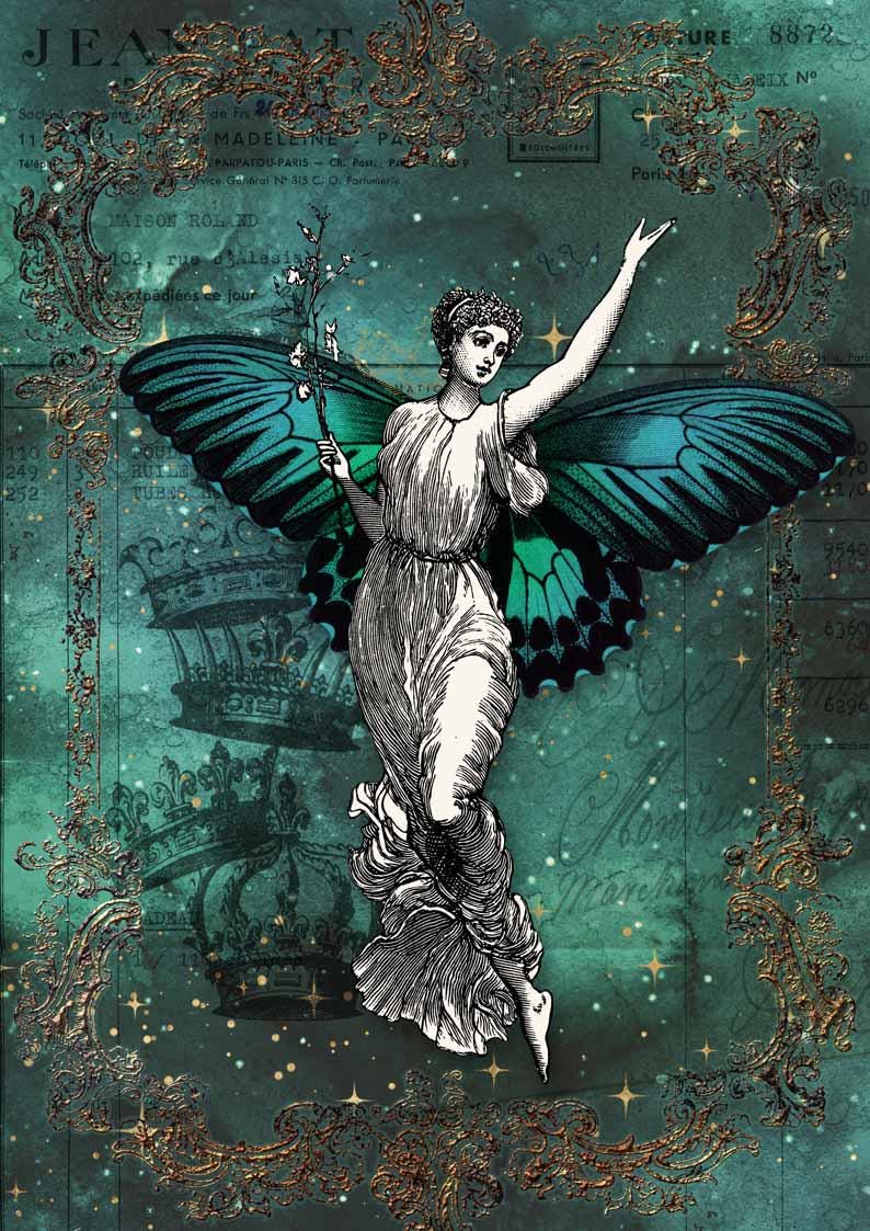 Fairy Queen | Rice Paper Decoupage | Decoupage Queen | 2 Sizes | RETIRED and LIMITED SUPPLY