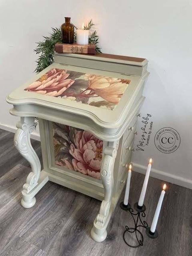 Peaceful Peonies | Rice Paper Decoupage | Dixie Belle Paint Company | Belles and Whistles | A1 | 23.39" x 33.11"
