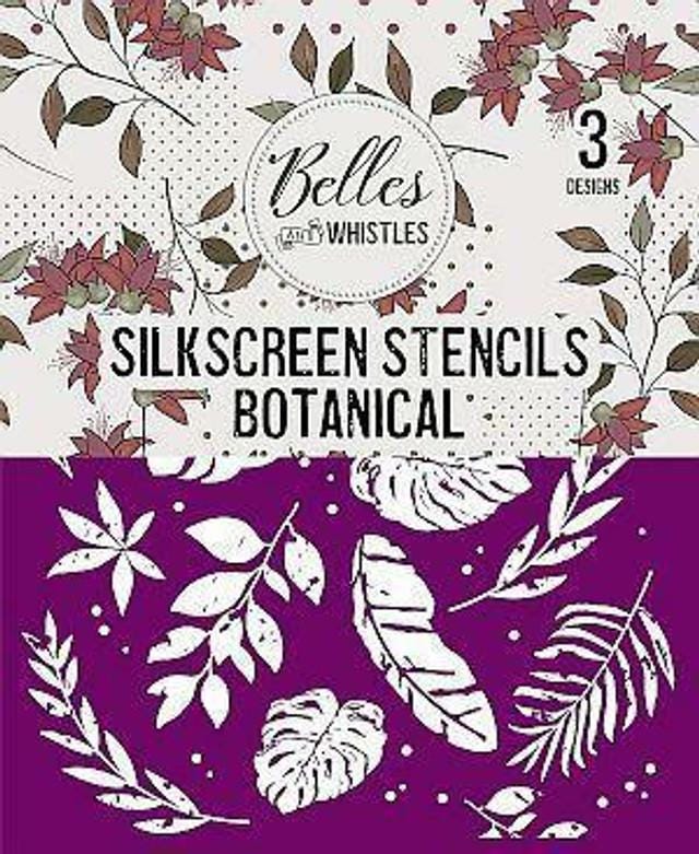 Botanical Silkscreen Stencil | Dixie Belle Paint | Belles and Whistles | Mixed Media | 3 Sheets