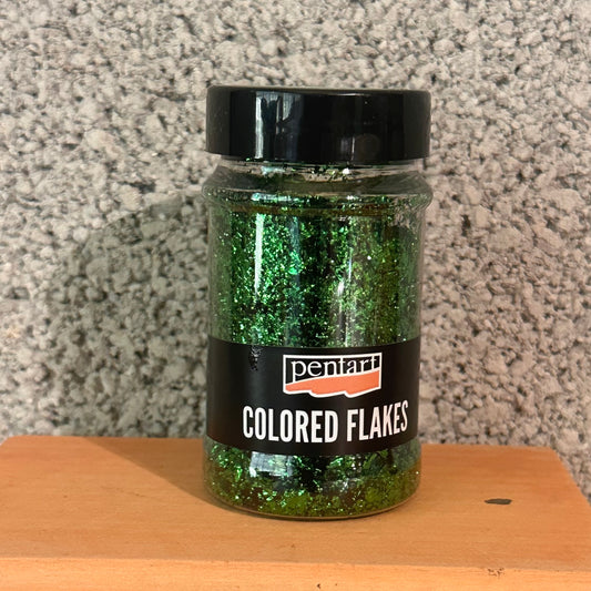 Green | Colored Foil Flakes | Pentart  | Mixed Media | 1g