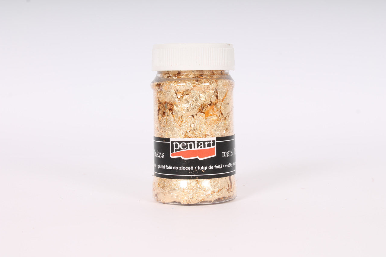 Gold | Metal Flakes | Pentart Metal Flakes | M9 Gold | Mixed Media | 1 gram