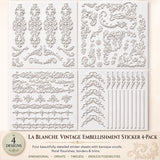 Sticker Sheet LaBlanche Embellishment 4 Different Designs Available
