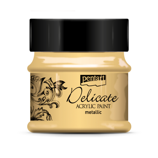 Gold | Delicate Metallic Acrylic Paint | Metallic | Mixed Media | Pentart | 50ml