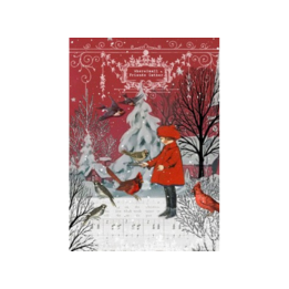 Gathering of Friends Seasons Greetings 1962 Ellen J Goods Rice Decoupage Paper A4