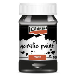 Black | Acrylic Paint | Matte | Mixed Media | Pentart | 100ml