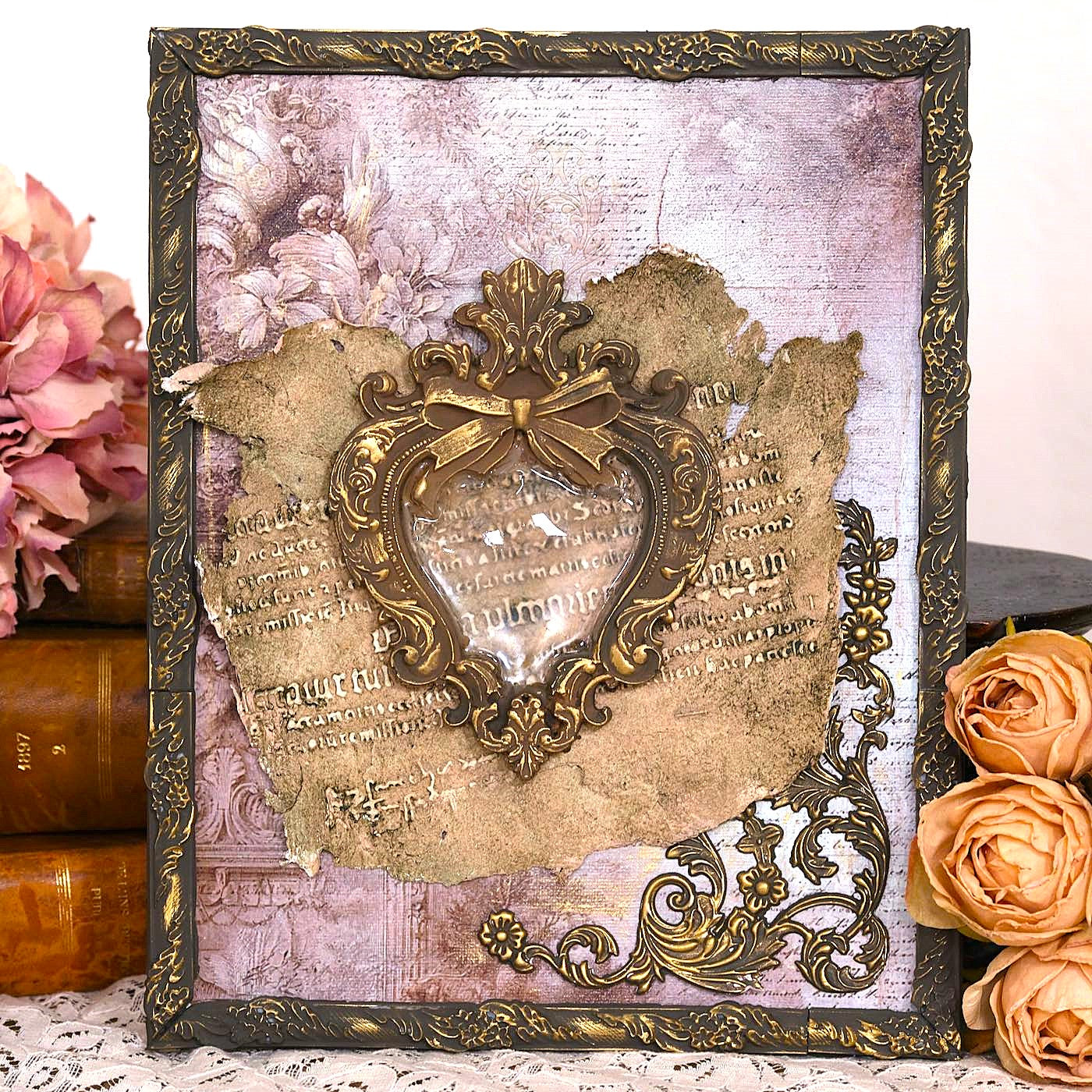 Heart Frame Decor Silicone Mould LaBlanche 8x5 Limited Edition