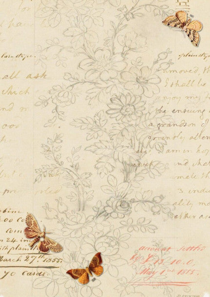 September Sketches Harvest Filed snd Fiber Ellen J Goods Rice Paper Decoupage Queen A4