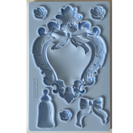Heart Frame Decor Silicone Mould LaBlanche 8x5 Limited Edition