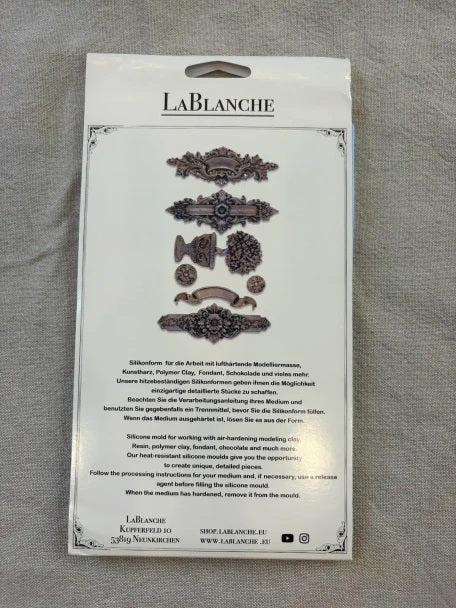 Emblem Decor Silicone Mould LaBlanche 8x5 Limited Edition