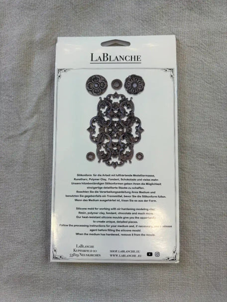 Oval Ornament Decor Silicone Mould LaBlanche 8x5 Limited Edition
