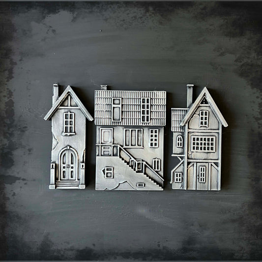 Houses I | Décor Moulds | LaBlanche | 8" x 5" | Limited Edition