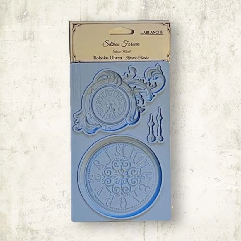 Rococo Clock Decor Silicone Mould LaBlanche 8x5 Limited Edition