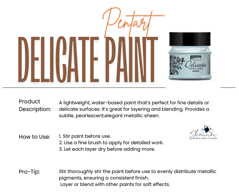 Greenish Silver | Delicate Metallic Acrylic Paint | Metallic | Mixed Media | Pentart | 50ml
