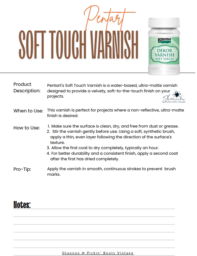 Soft Touch Dekor Varnish | Water Based | Pentart | Mixed Media | 100ml