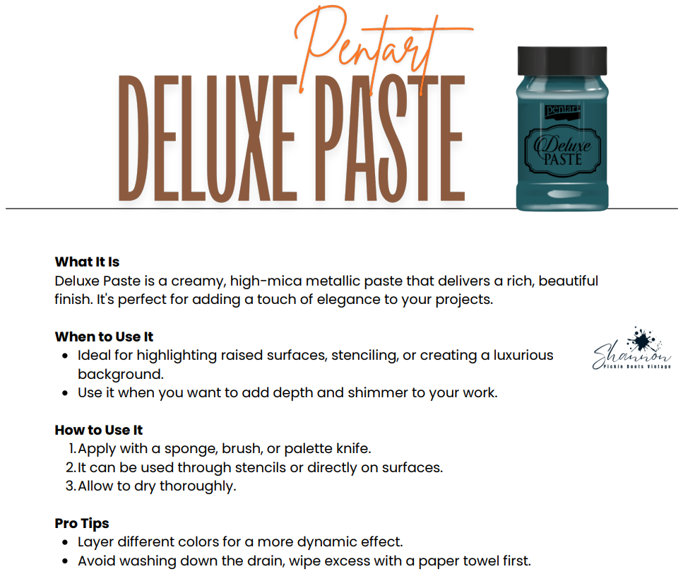 Champagne | Pentart Deluxe Paste | Texture Paint | Mixed Media | 100ml