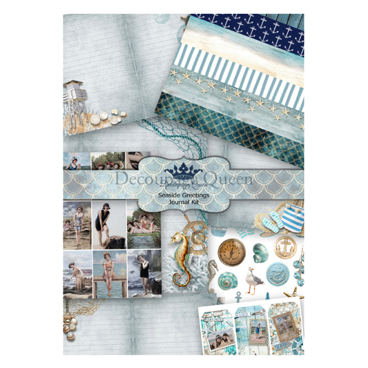 Seaside Journal Pack | Decoupage Queen | Journaling or Scrapbooking | Double Sided Pages |