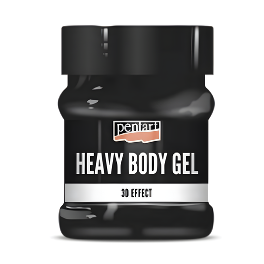 Heavy Body Gel | Black Glossy | Mixed Media | Pentart | 230ml