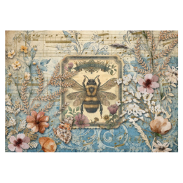 Bee Friend Iveta Ziendina Rice Paper Decoupage Queen A4