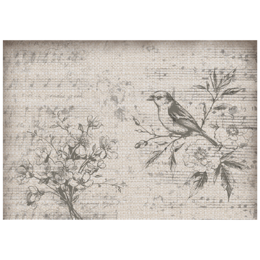 Burlap Gentle Lilacs Iveta Ziendina Rice Paper Decoupage Queen A4 A3
