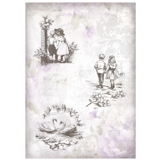 Sincerity Gentle Lilacs Iveta Ziendina Rice Paper Decoupage Queen A4