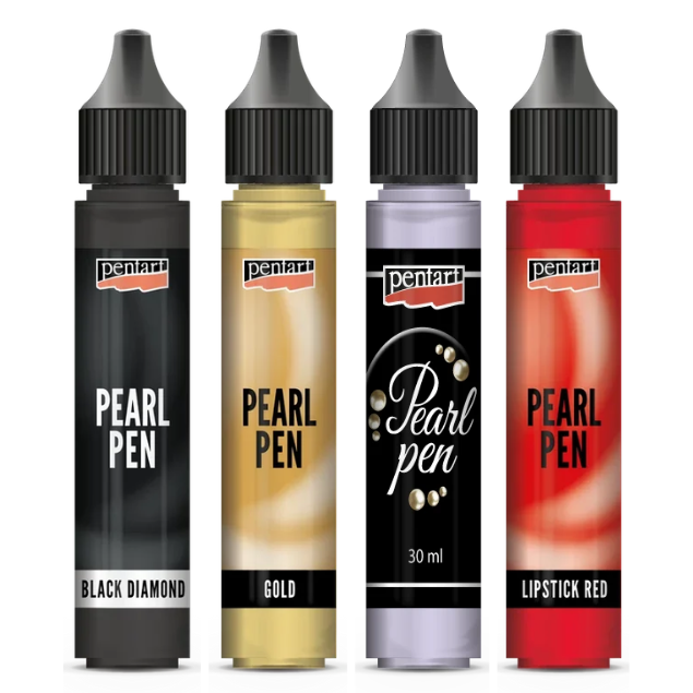 Pearl Pens | Pentart | Fine Tip 3D Paint | Mixed Media | 30ml | 4 Different Colors Available