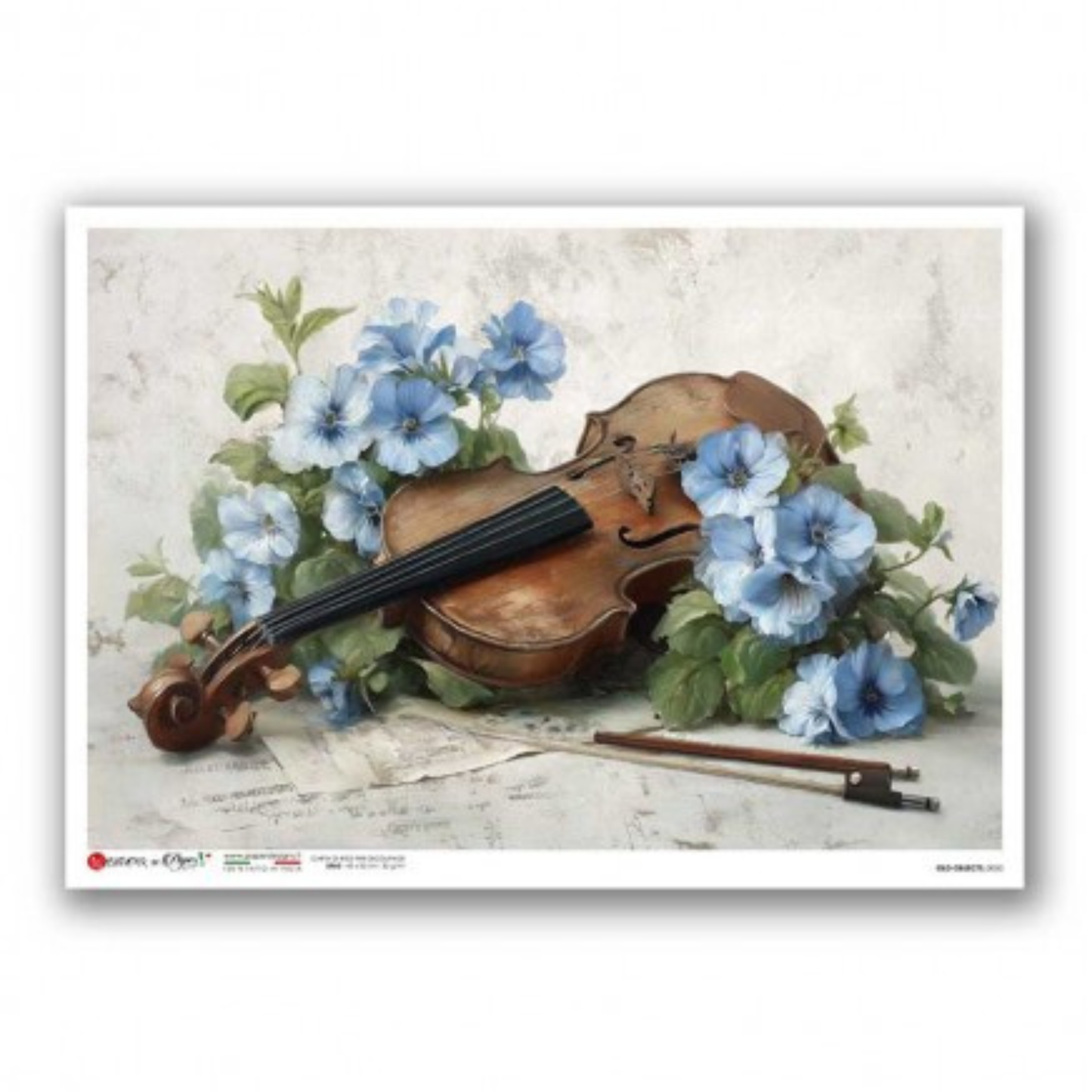 Melody In Bloom | Rice Paper Decoupage | Paper Designs Old Objects 0050 | A4