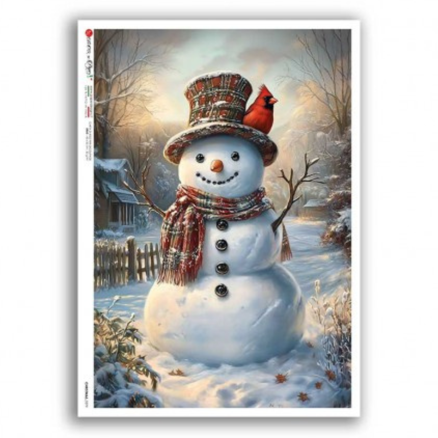 Christmas Snowman | Rice Paper Decoupage | Paper Designs Christmas 0379 | A4