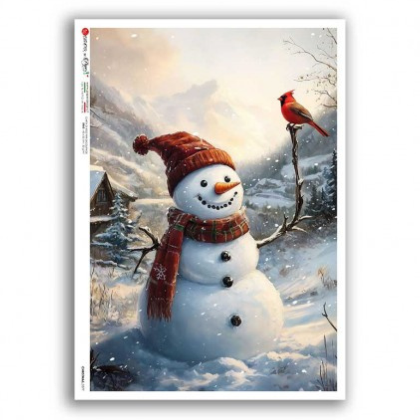 Snowy Day Companion | Rice Paper Decoupage | Paper Designs Christmas 0377 | A4