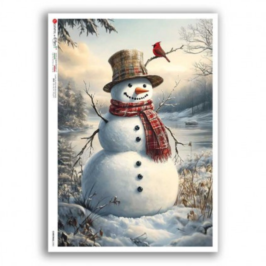Frosty Meadow Friend | Rice Paper Decoupage | Paper Designs Christmas 0378 | A4