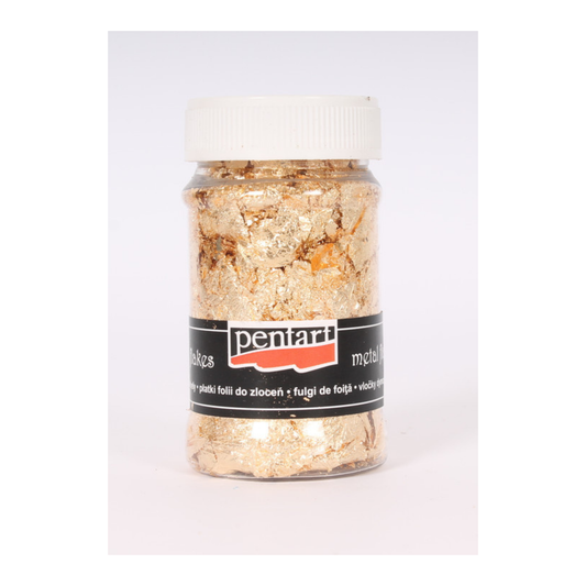 Gold | Metal Flakes | Pentart Metal Flakes | M9 Gold | Mixed Media | 1 gram