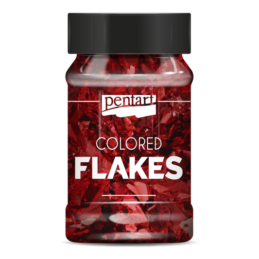 Red | Colored Foil Flakes | Pentart  | Mixed Media | 1g
