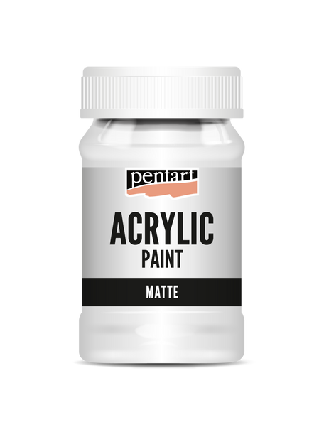 White Acrylic Paint Matte Pentart 100ml