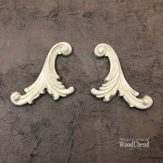WoodUBend | Scroll Applique #1338 | Set of 2