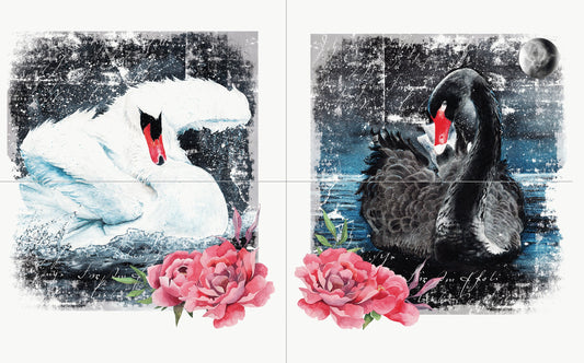 By The Lake | Rub On Transfer | Furniture Transfer | Hokus Pokus | 2 Designs | Total 35 x 24