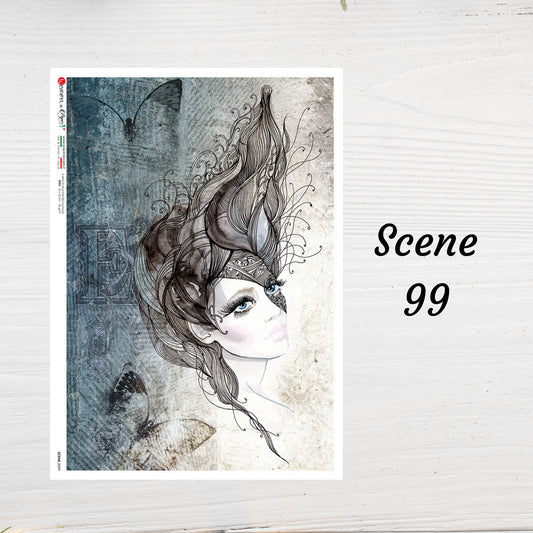 Scene 99 | Rice Paper Decoupage | Paper Designs | A4