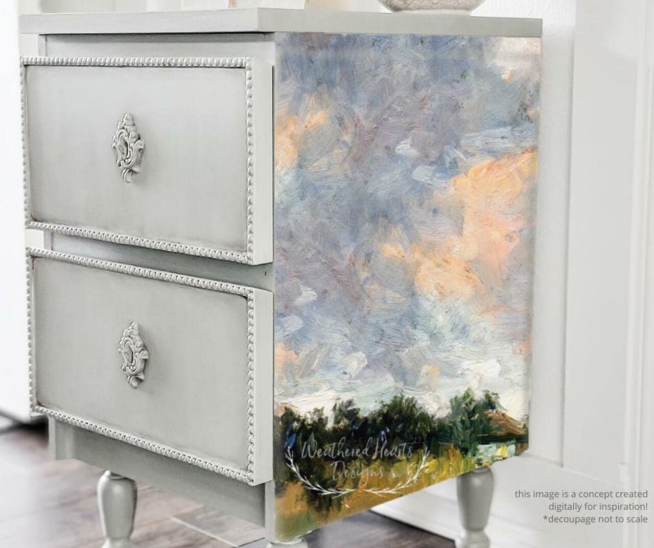 Gondola and Landscape | 2 Images One Sheet | Rice Paper Decoupage | Dixie Belle Paint Company | 23.39" x 33.11"