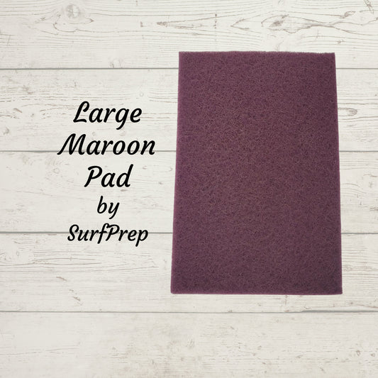 SurfPrep | Large Maroon Pad | Scrubbing and Cleaning pad | 6" x 4 1/2" | 2 pack