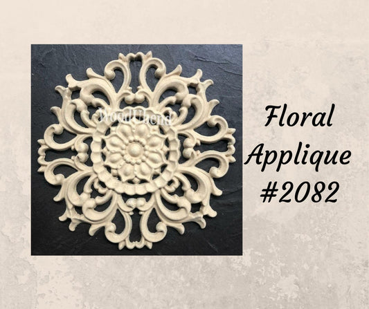 Floral Applique 2082 | Wood U Bend | Dixie Belle Exclusive | 2 Sets