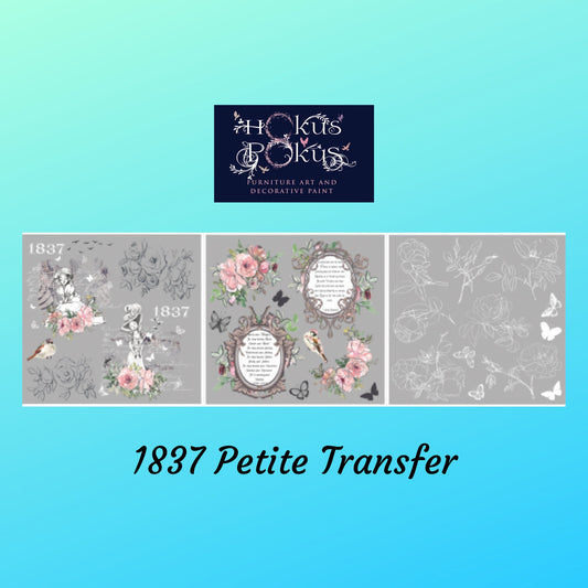 1837 | Rub On Furniture Transfers | Hokus Pokus | Furniture Decals | Petite Transfer | 3 Sheets