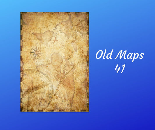 Old Maps 0041 | Rice Paper Decoupage | Paper Designs | 2 Sizes