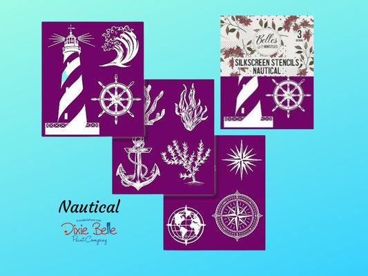 Nautical Silkscreen Stencil | Dixie Belle Paint | Belles and Whistles | 3 Sheets