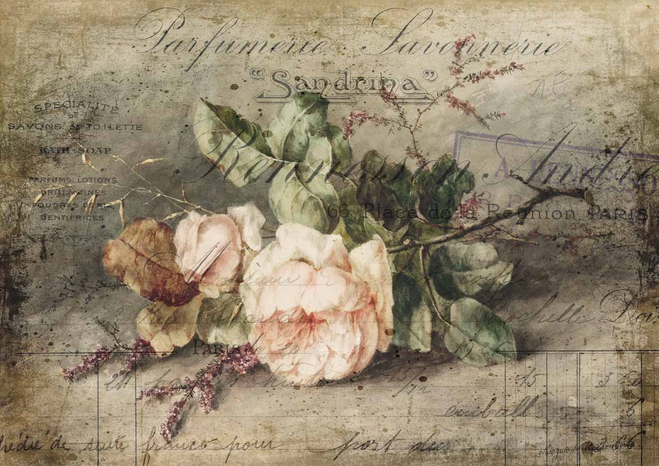 Sandrina | Rice Paper Decoupage |Decoupage Queen | A2 and A1
