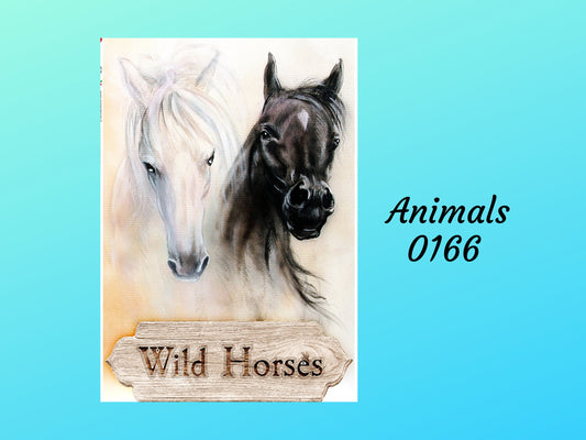 Horses- Animal 0166 | Rice Paper Decoupage | Paper Designs | 2 Sizes