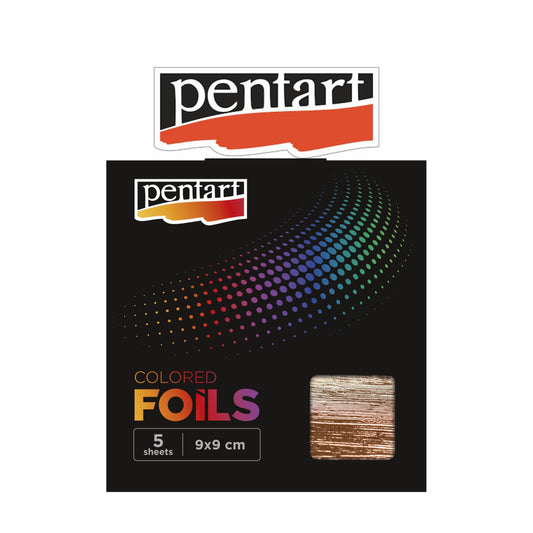 Rose Gold | Colored Foils Sheets | Pentart | 5.51" x 5.51" | 5 Sheets