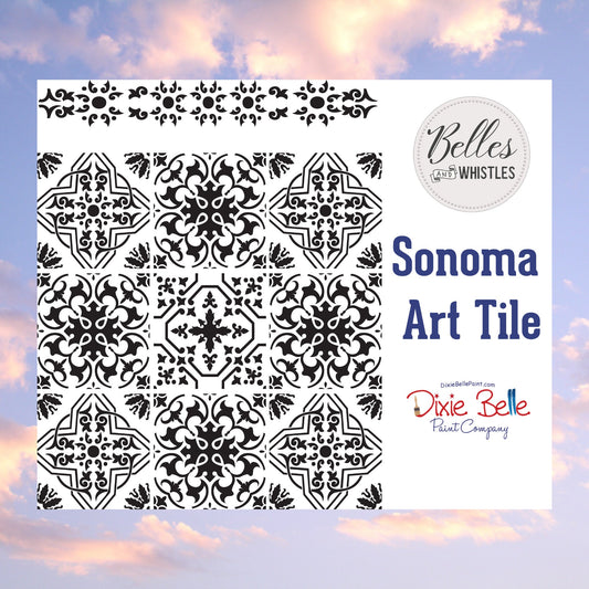 Stencils | Sonoma Art Tile | Dixie Belle Paint | Belles and Whistles | 10mil